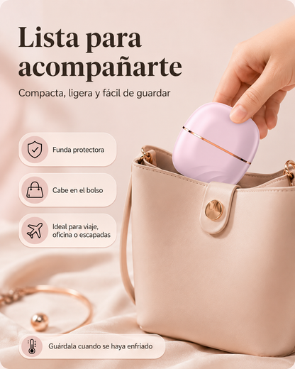 Mini plancha de pelo portátil recargable