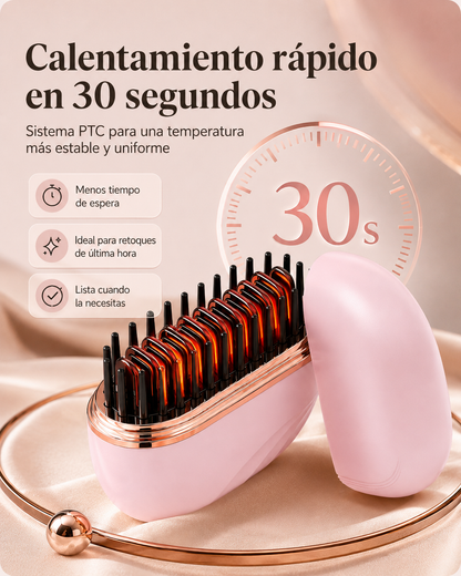 Mini plancha de pelo portátil recargable