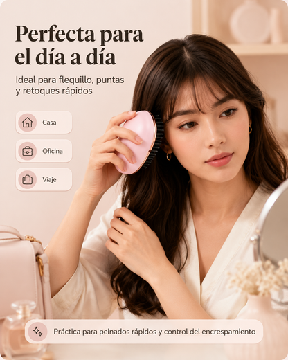 Mini plancha de pelo portátil recargable