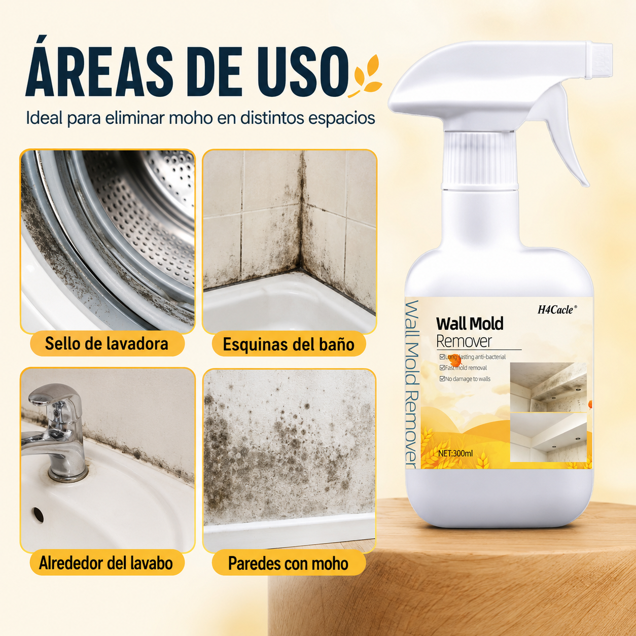 Spray eliminador de moho y hongos