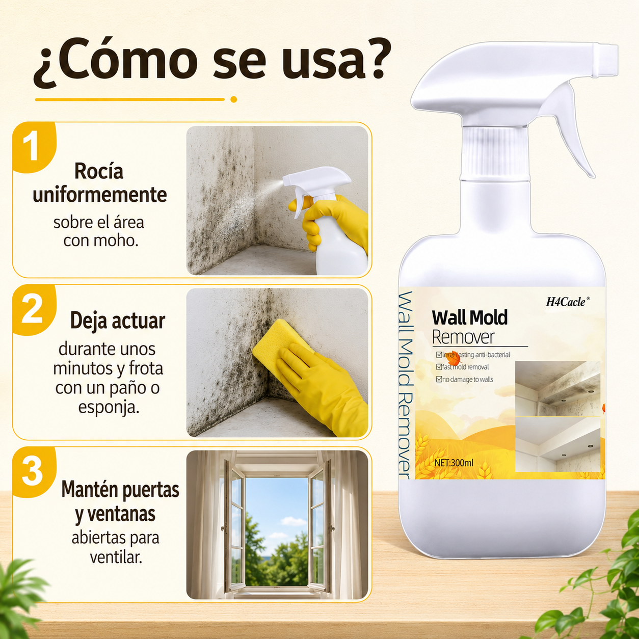 Spray eliminador de moho y hongos
